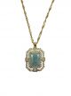 Crystal Art Deco Rectangle Jewel Necklace