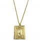 Rectangle Book Locket Long Chain Pendant Necklace