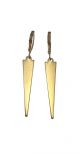Brass Triangle Spike Earrings