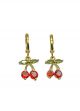 Cherry Jewel Huggie Hoop Earrings 