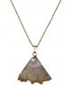 Citrine Triangle Slice Necklace