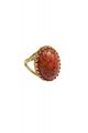 Vintage Coral Matrix Ring