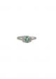 Art Deco Sterling Silver Emerald  Ring
