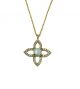Crystal & Opal Clover Necklace