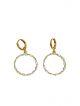 Crystal Circle Huggie Hoop Earrings