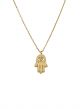 Crystal Eye Hand Of Fatima Hamsa Necklace