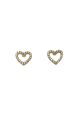 Crystal Heart Stud Earrings