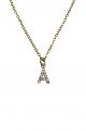 Single Crystal Initial Necklace