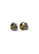 Crystal Teardrop Huggie Hoop Earrings