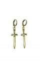 Dagger Sword Huggie Hoop Earrings