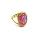 Fuchsia Pink Druzy Ring