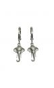Elephant Head Huggie Hoop Earrings