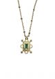 Art Deco Emerald Rectangle  Necklace