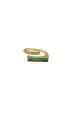 Emerald Green & Crystal Bar Ring