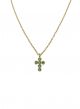 Emerald Green Jewel Cross Necklace