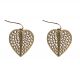 Filigree Heart Leaf Earrings