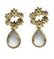Flower & Jewel Drop Earrings