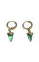 Glass Cone Huggie Hoop Earrings