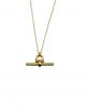 Gold T Bar Necklace