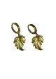 Ivy Leaf Huggie Hoop Earrings