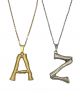 Large Initial Letter Pendant Necklace