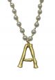 Large Initial Letter Pearl Necklace