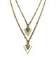 Double Layered White Marble Necklace
