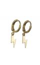 Lightning Bolt Huggie Hoop Earrings