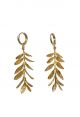 Long Leaves Huggie Hoop Earrings