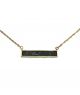Black Marble Bar Necklace