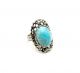 Vintage Turquoise Matrix Framed Ring