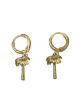Palm Tree Huggie Hoop Earrings