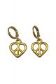 Peace & Love Huggie Hoop Earrings