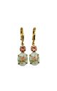 Vintage Pink Rose Cameo Huggie Hoop Earrings