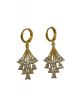 Raindrop Jewel Huggie Hoop Earrings