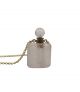 Rose Quartz Perfume Bottle Long Chain Pendant