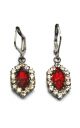 Ruby Red & Crystal Earrings