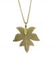Real Leaf Skeleton Dipped In Gold Necklace