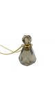 Smoky Quartz Perfume Bottle Long Chain Pendant