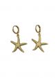 Gold Starfish Huggie Hoop Earrings