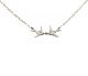 Sterling Silver Kissing Swallow Bird Necklace