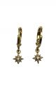 Tiny Crystal Star Huggie Hoop Earrings
