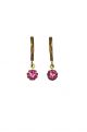 Tiny Vintage Rose Pink Jewel Earrings