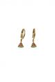 Tiny Watermelon Jewel Huggie Hoop Earrings