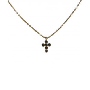 Black Jewel Cross Necklace