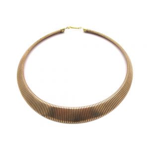 Vintage Brass Cleopatra Cobra Necklace