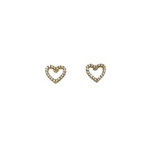 Crystal Heart Stud Earrings