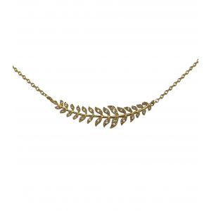 Crystal Leaf Necklace