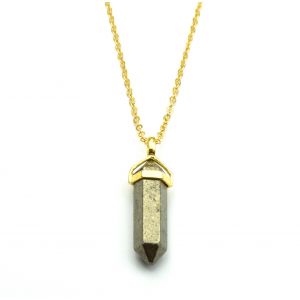 Pyrite Point Necklace 