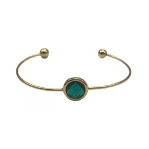 Emerald Jewel Bangle Bracelet